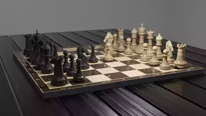 Classic wood chess set