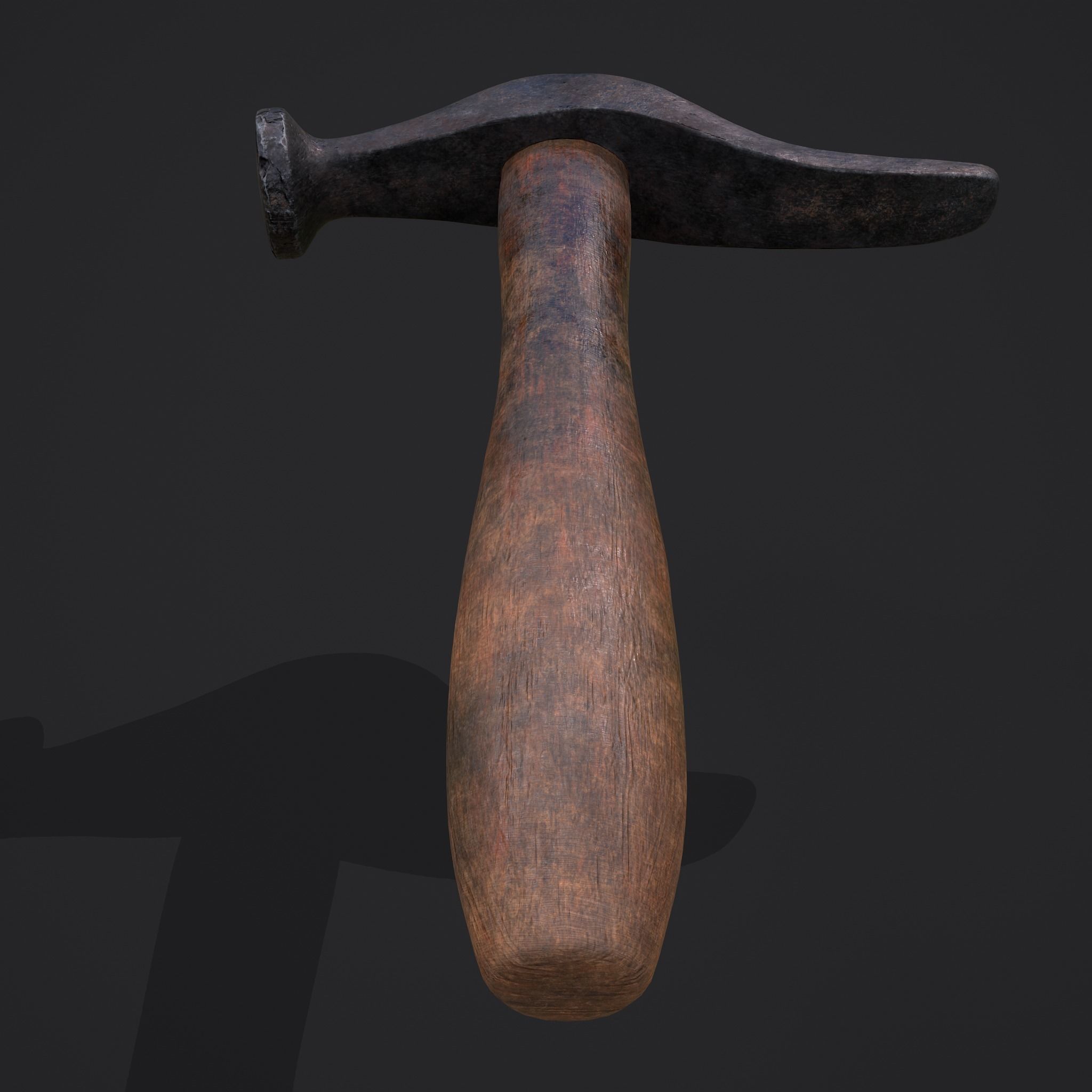 Large Hammer Low-poly 3D model_20