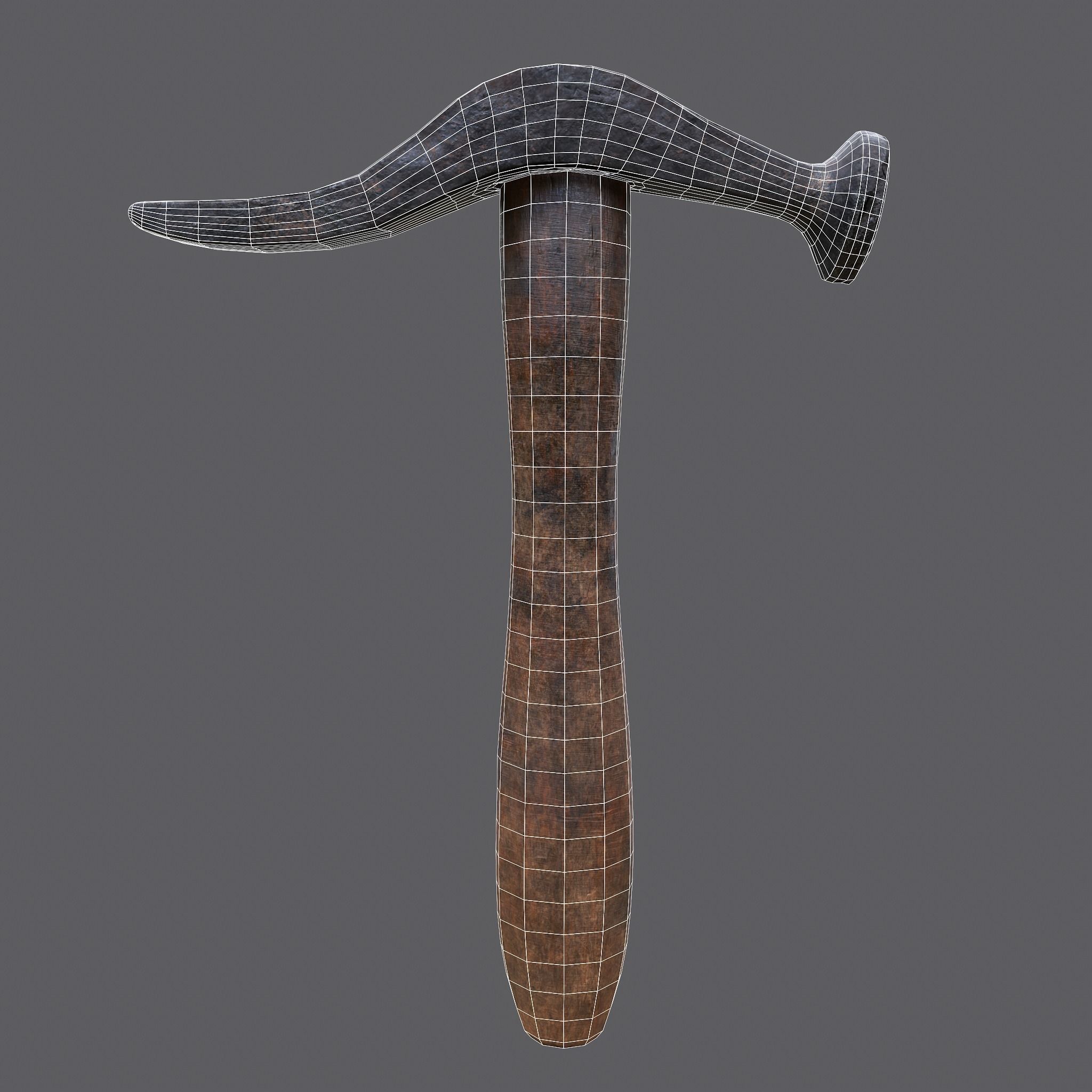 Large Hammer Low-poly 3D model_29