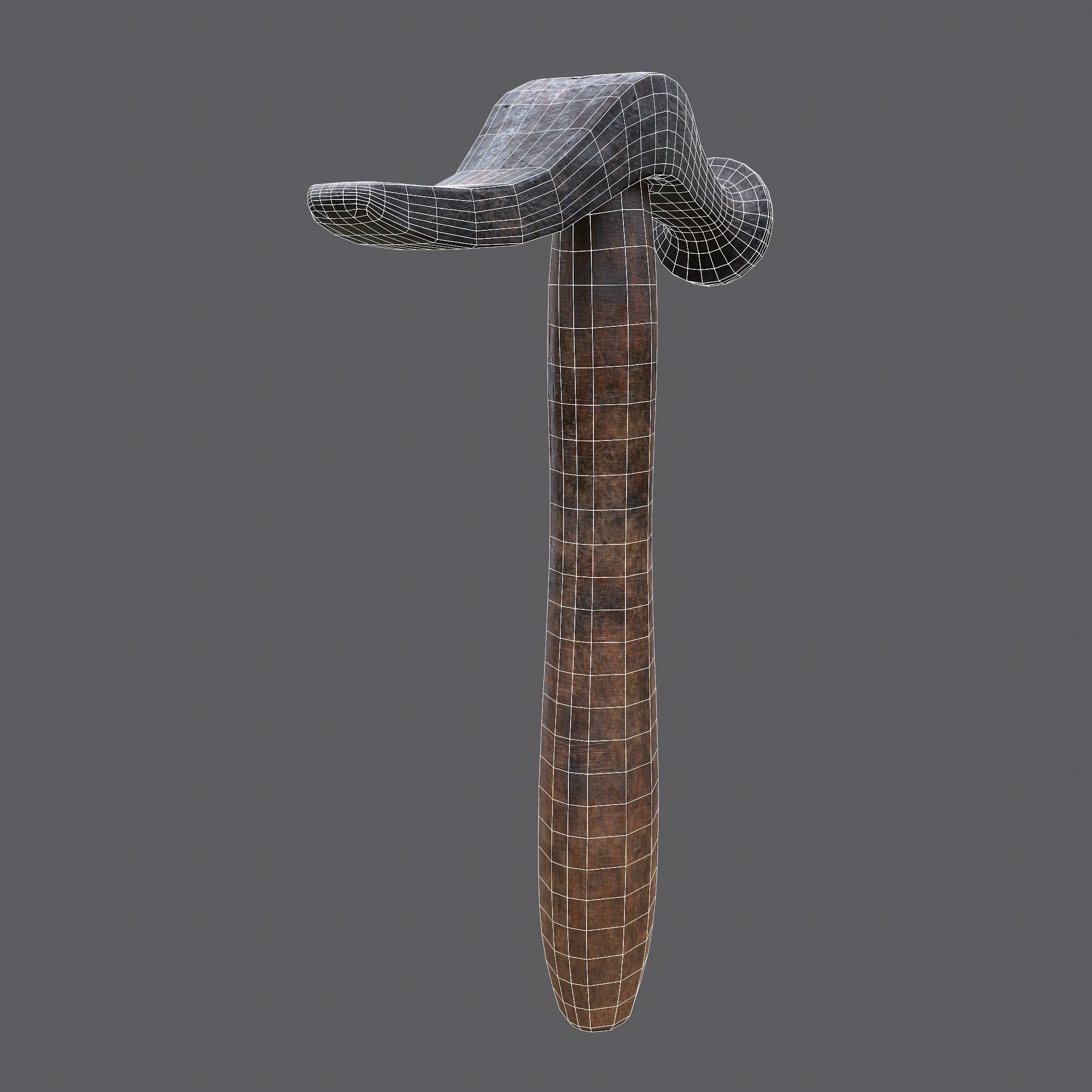 Large Hammer Low-poly 3D model_30