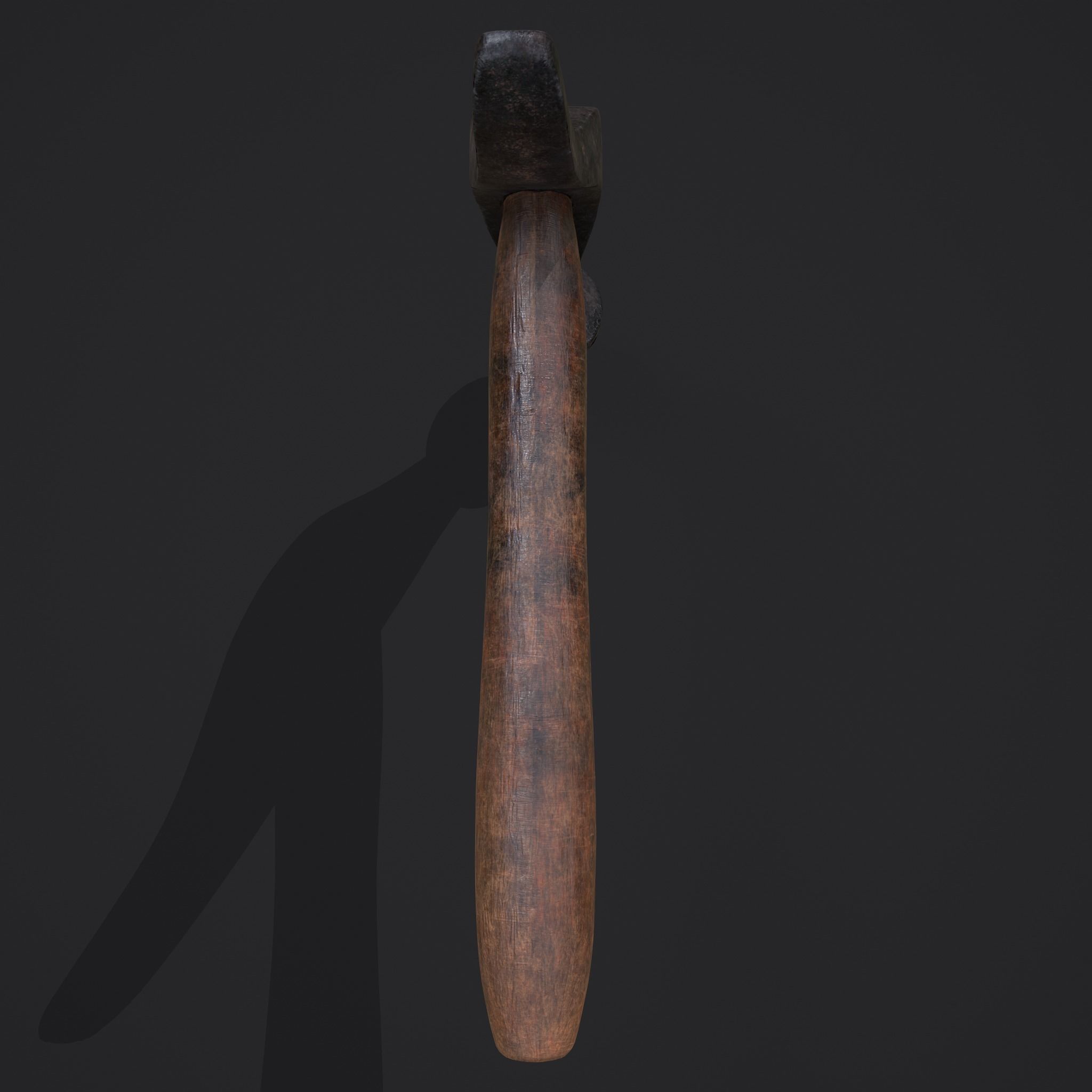 Large Hammer Low-poly 3D model_15