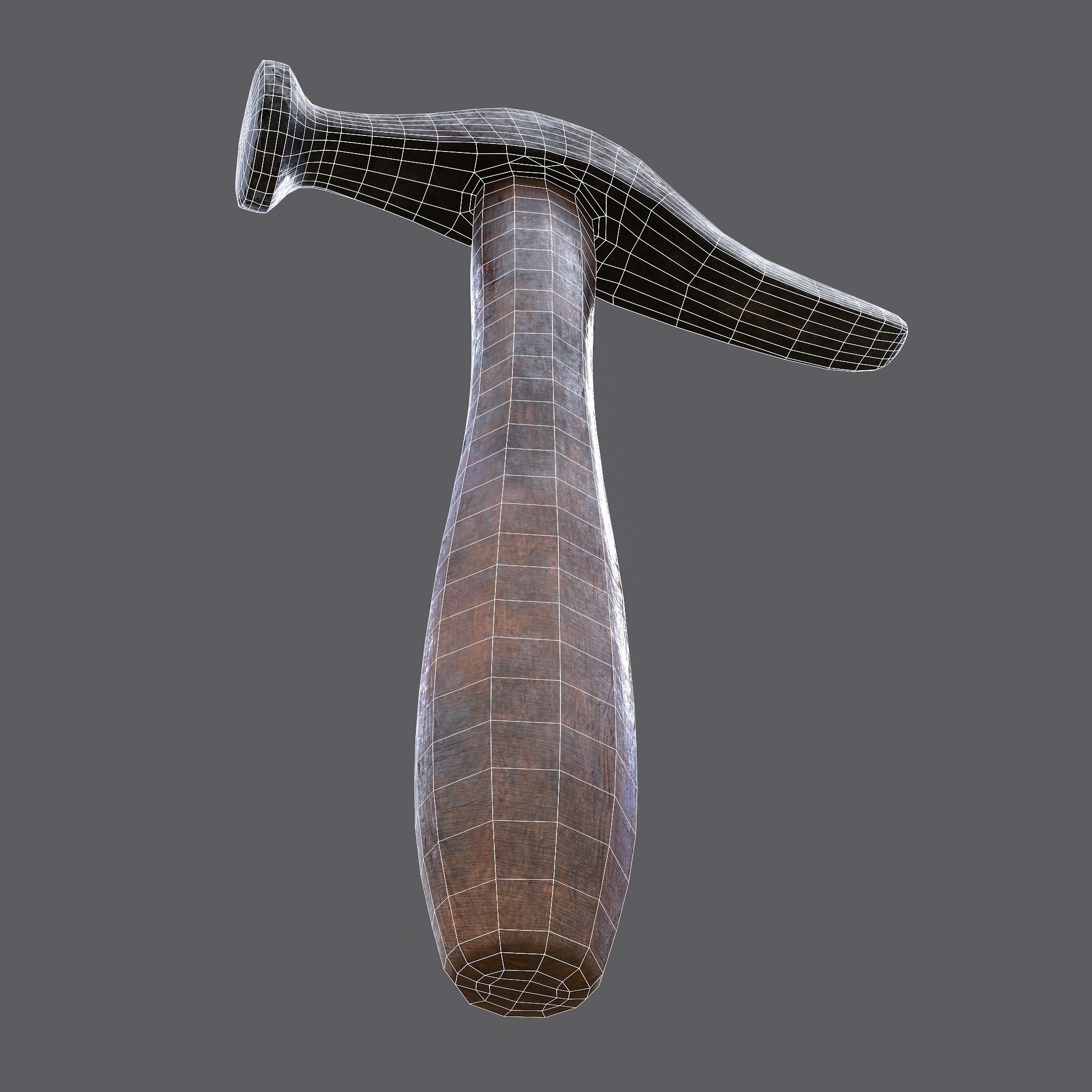 Large Hammer Low-poly 3D model_34