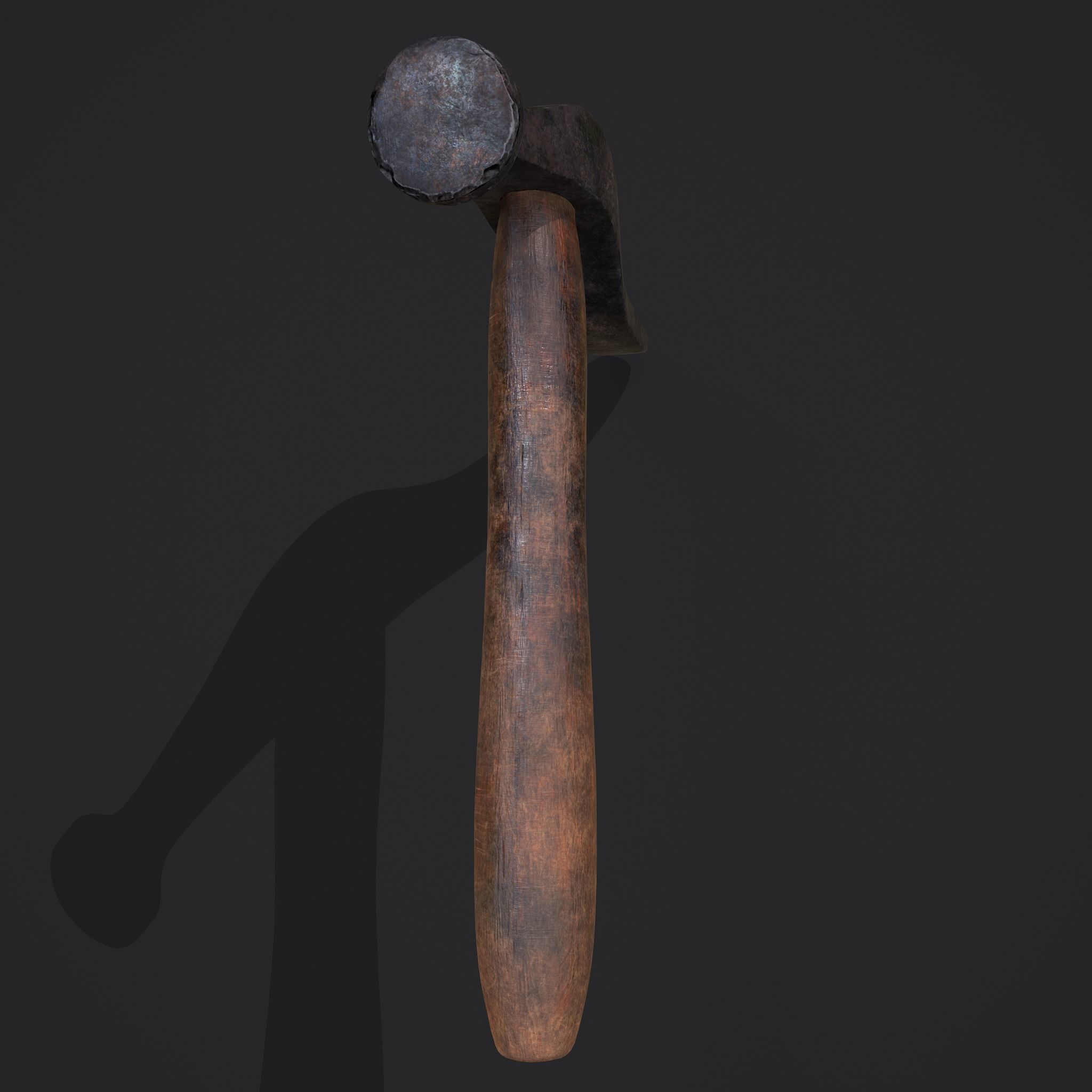 Large Hammer Low-poly 3D model_8