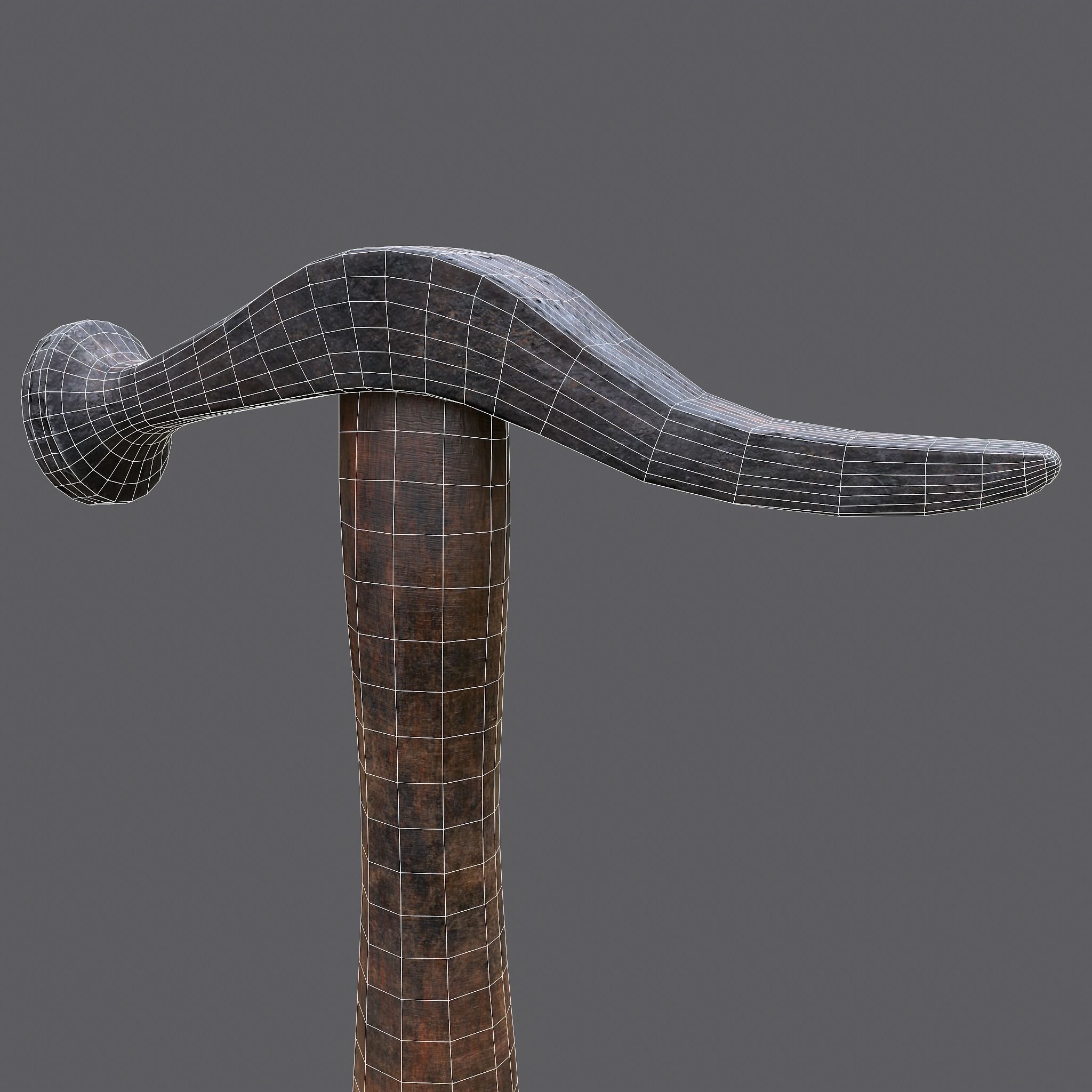 Large Hammer Low-poly 3D model_32