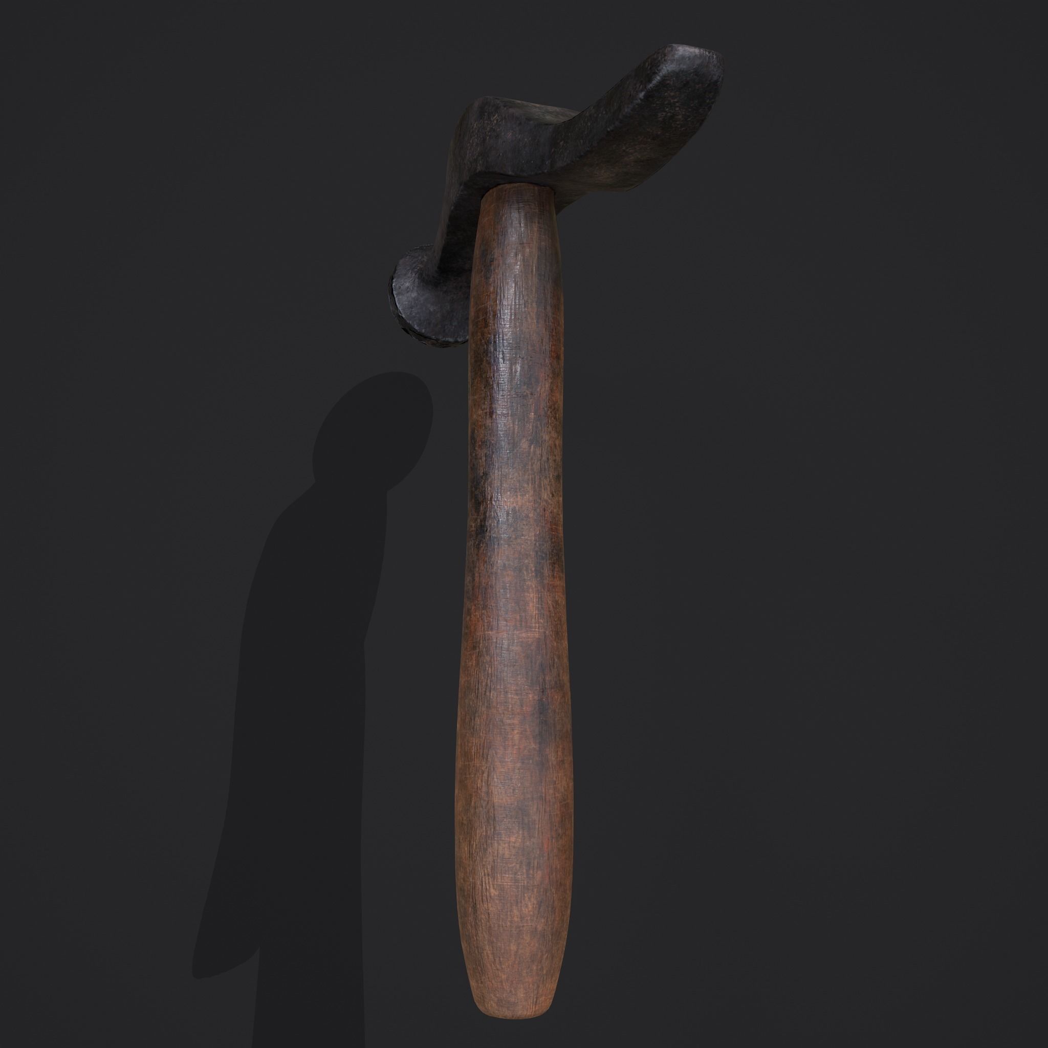 Large Hammer Low-poly 3D model_14