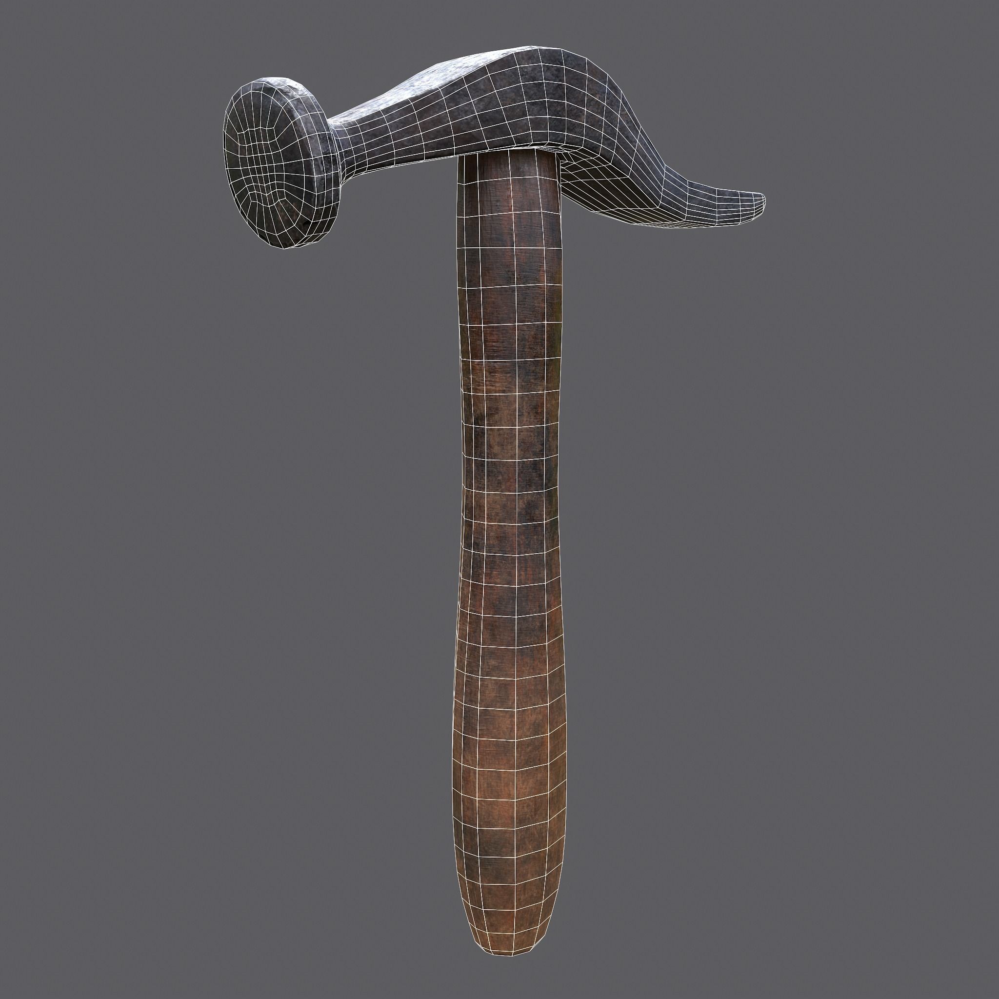 Large Hammer Low-poly 3D model_26