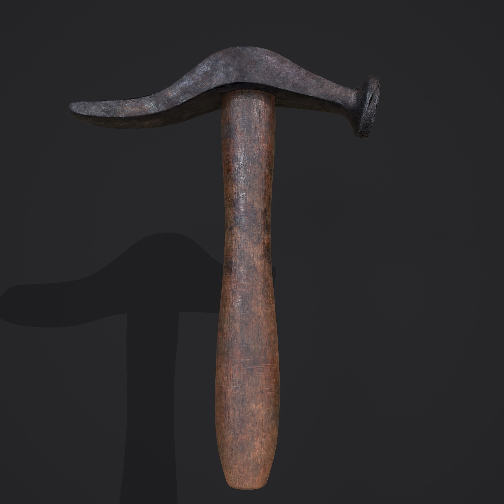 Large Hammer Low-poly 3D model_18