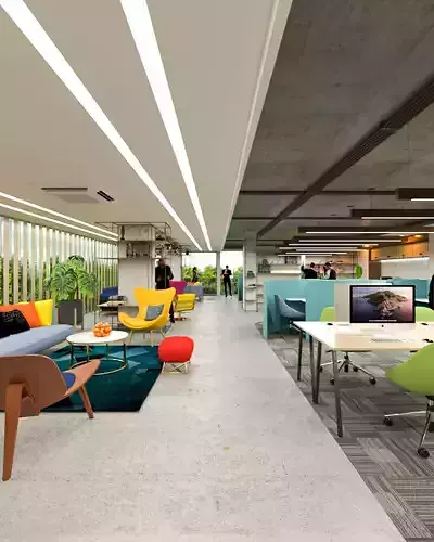 Modern Office 3D Model Ready to Render