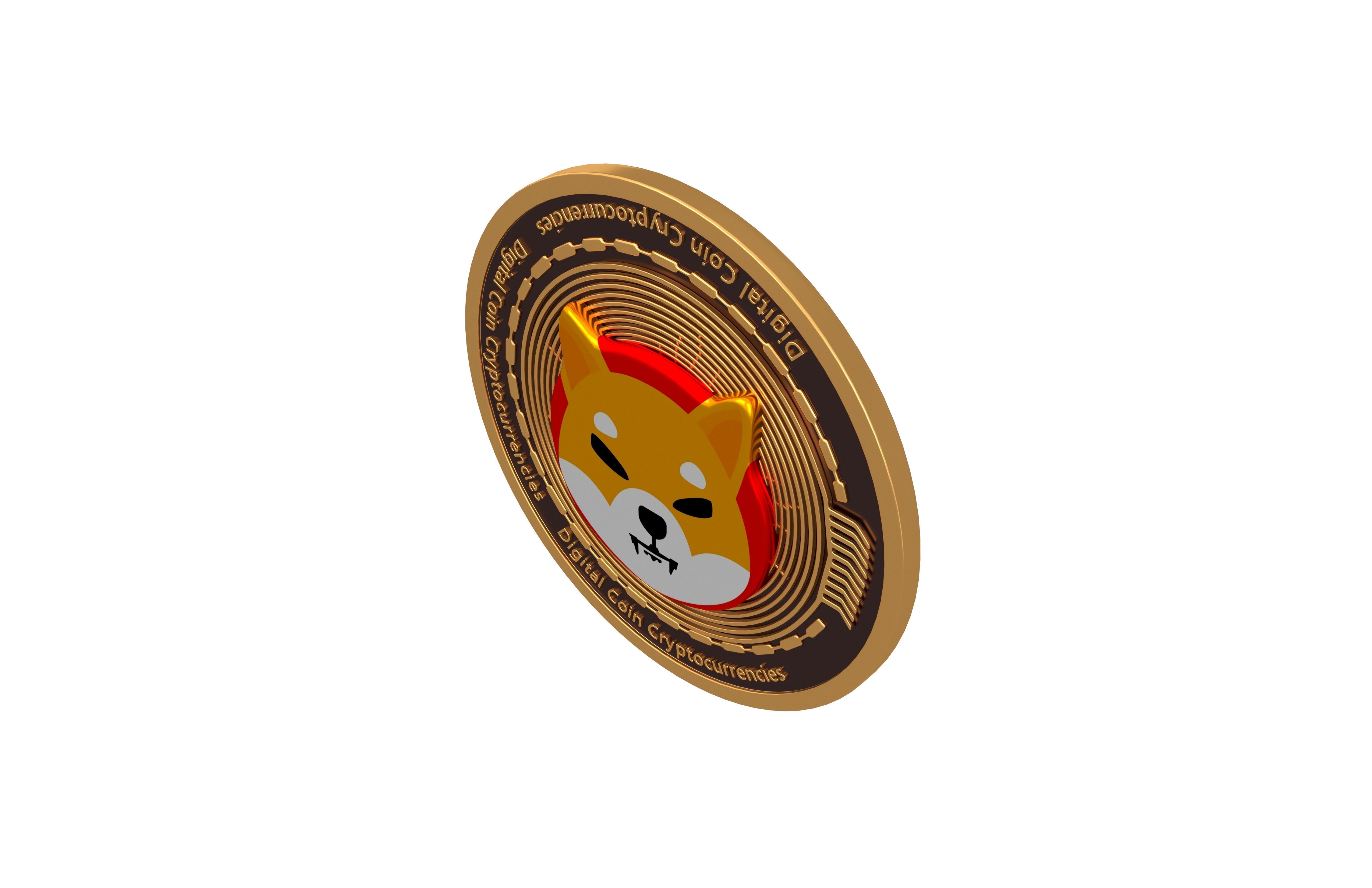 SHIBA INU Coin v2 001 3D model_3