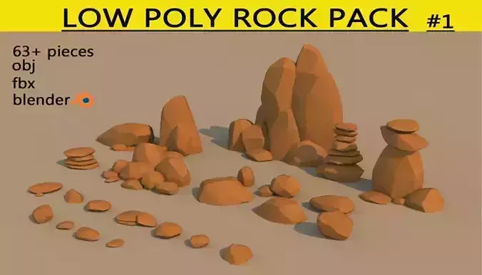 rocks-low poly rock pack
