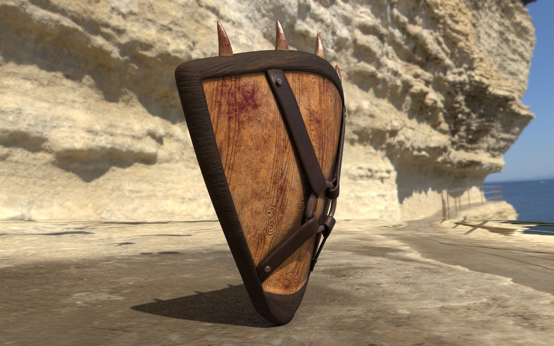 Old Shield 3D model_2