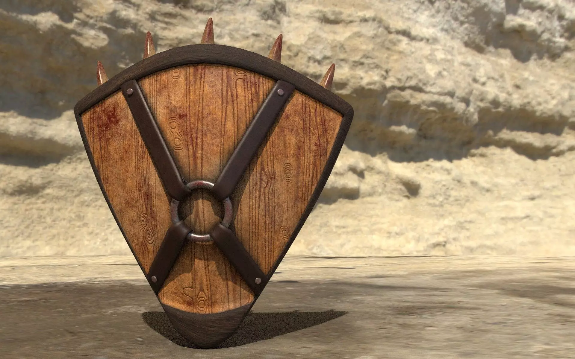 Old Shield 3D model_0