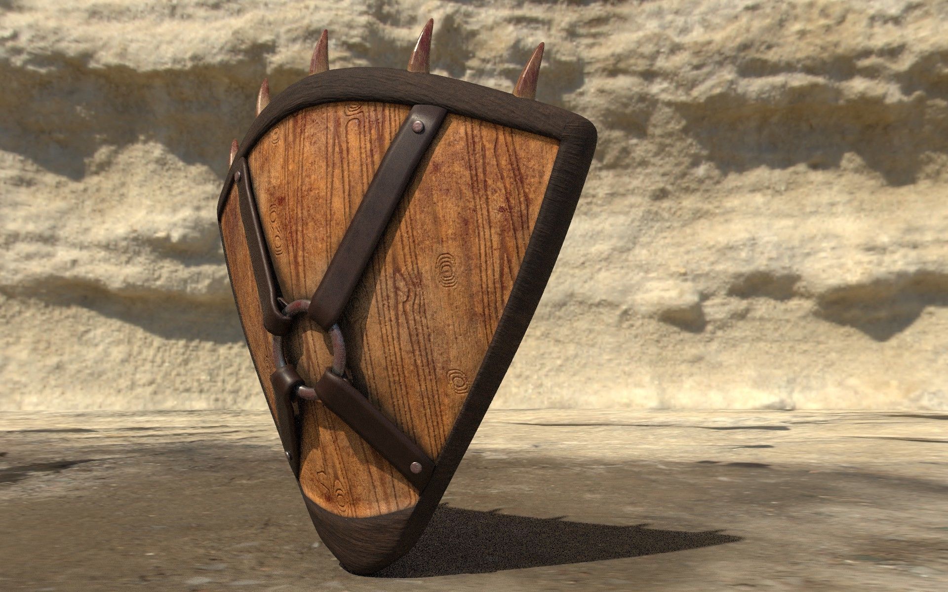 Old Shield 3D model_1