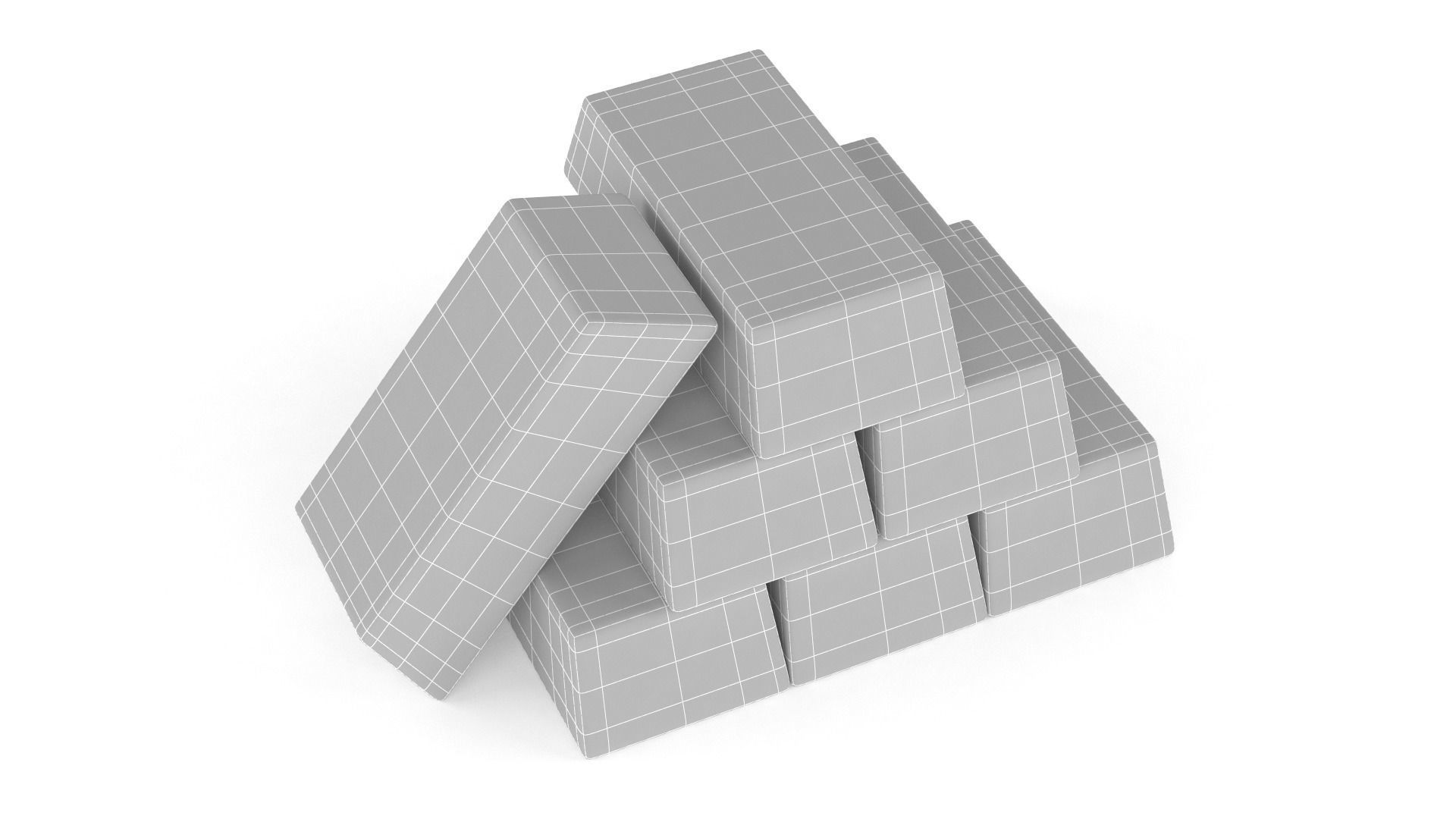 Gold Bars 3D model_7