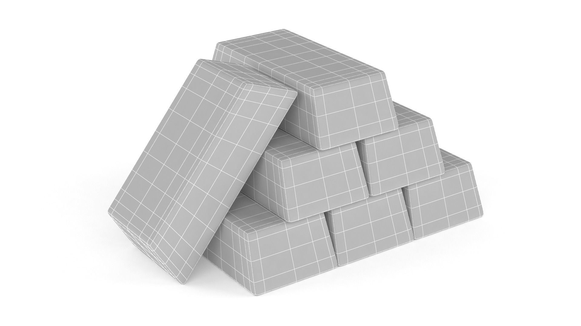 Gold Bars 3D model_5