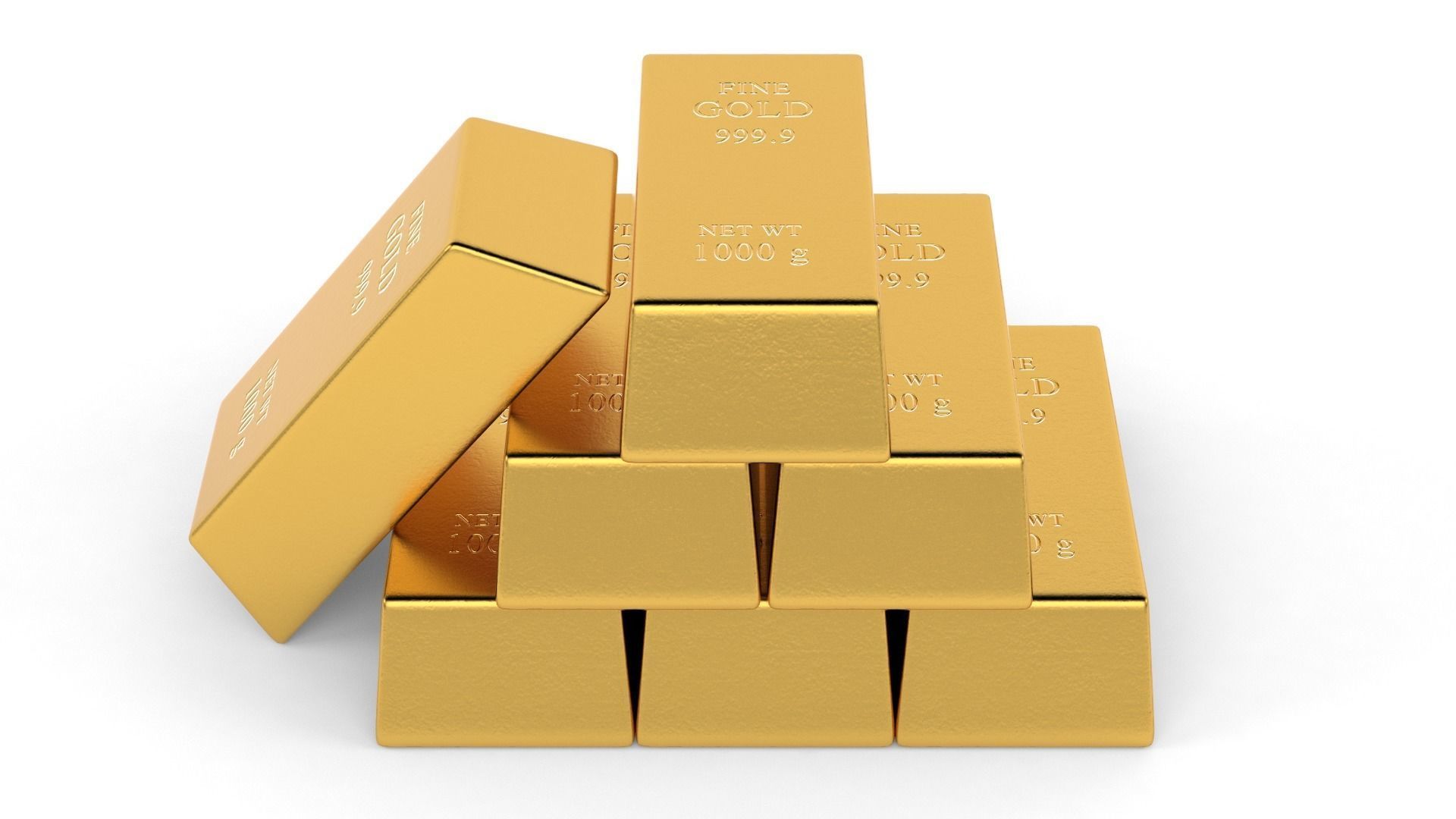 Gold Bars 3D model_3