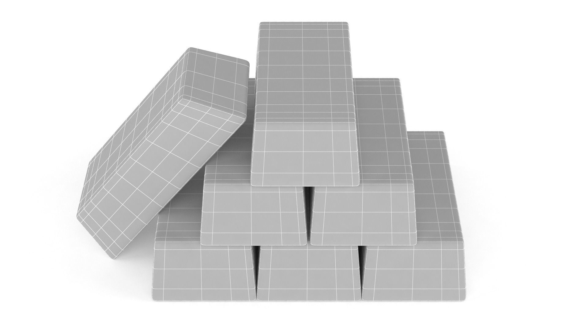 Gold Bars 3D model_9
