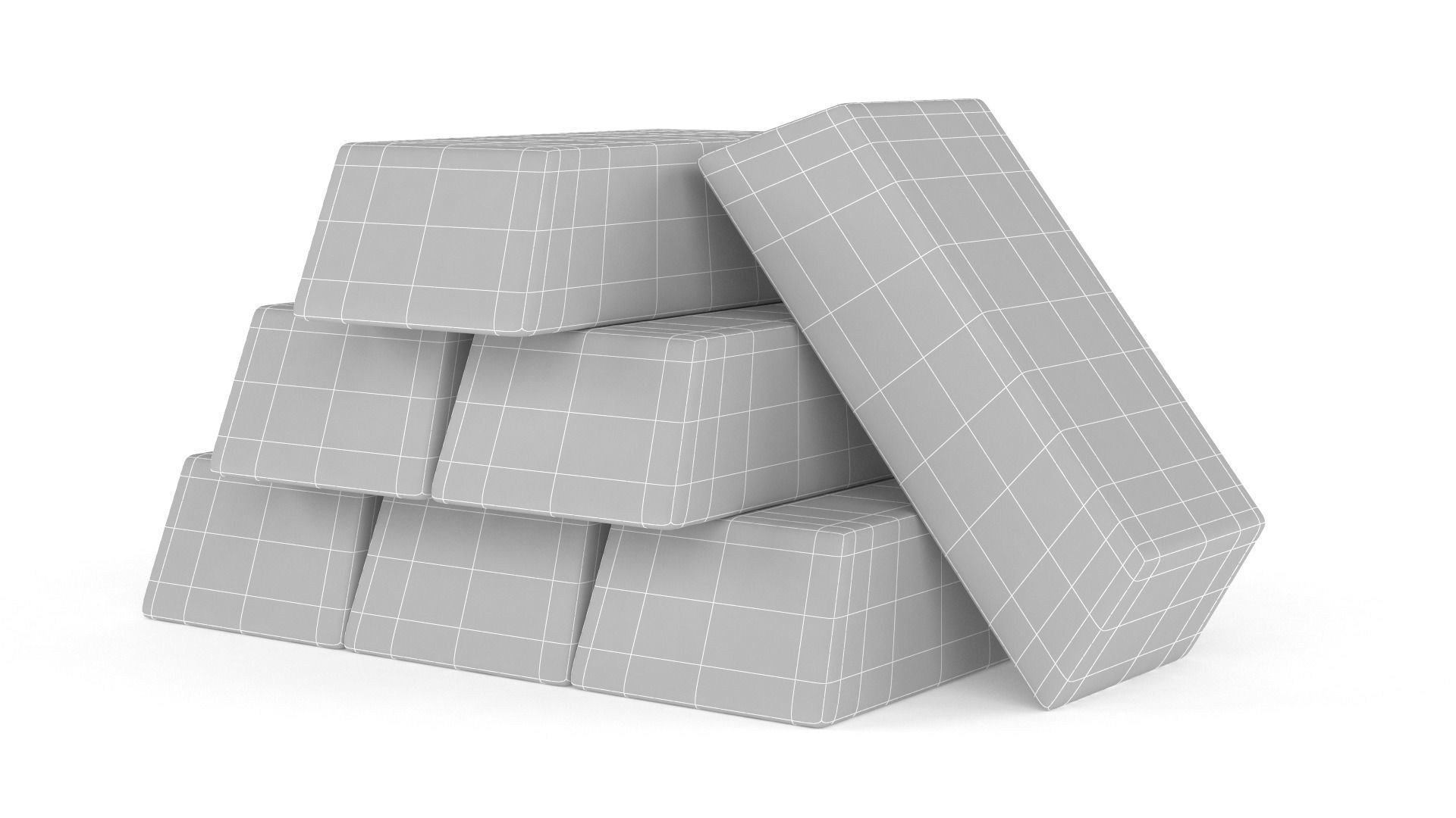 Gold Bars 3D model_8