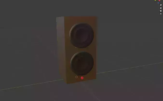A Low Poly Speaker With Easy Access Materials Low-poly 3D model
