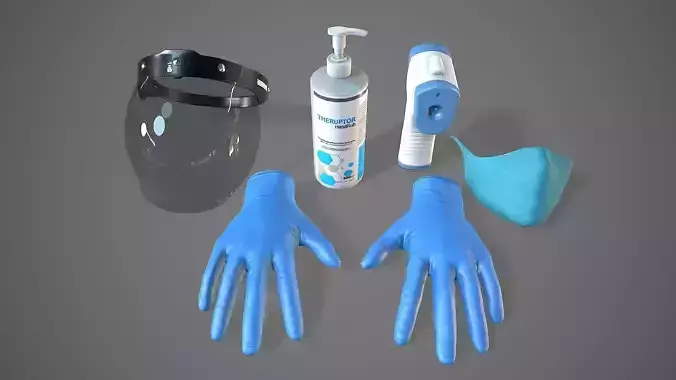 Safety Essentials 02 Low-poly 3D model Safety Essentials 02 Low-poly 3D model