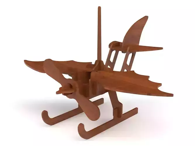 Wooden toy plane