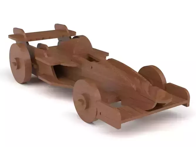 Wooden toy car 52