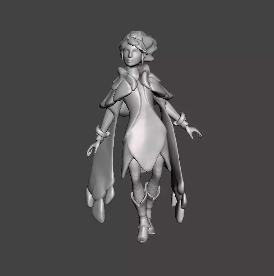 Taliyah 3D Model woman in dress 3D print model_0
