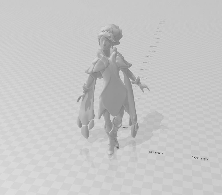 Taliyah 3D Model woman in dress 3D print model_2