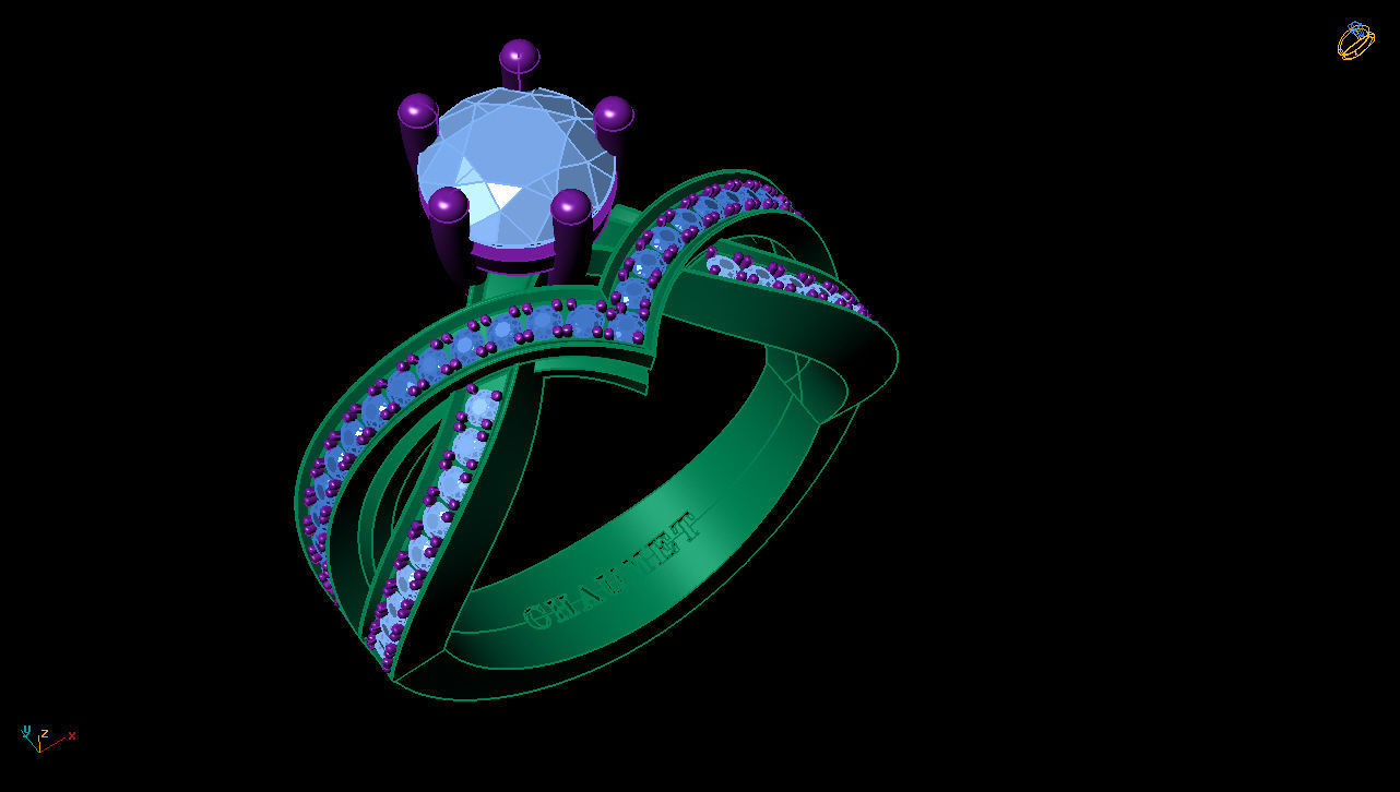 Chaumet ring  3D print model_2