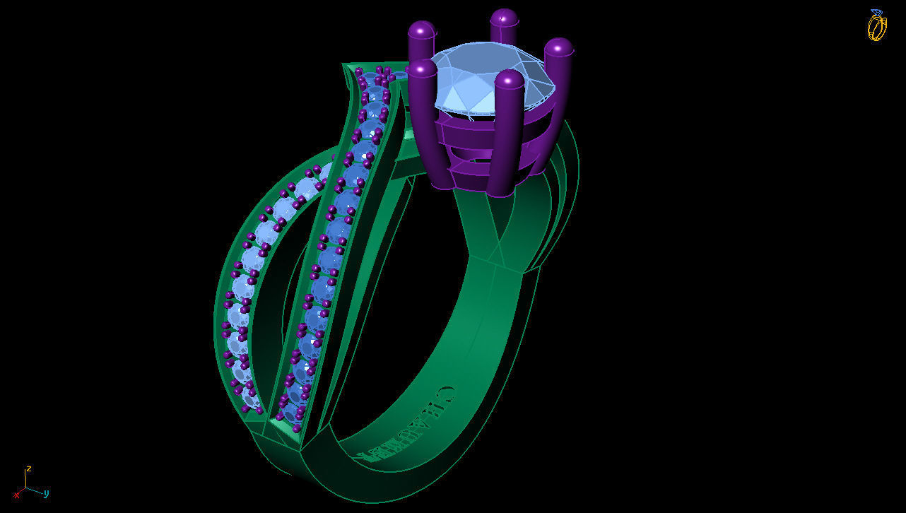 Chaumet ring  3D print model_4