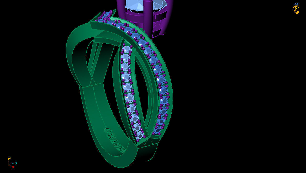 Chaumet ring  3D print model_3