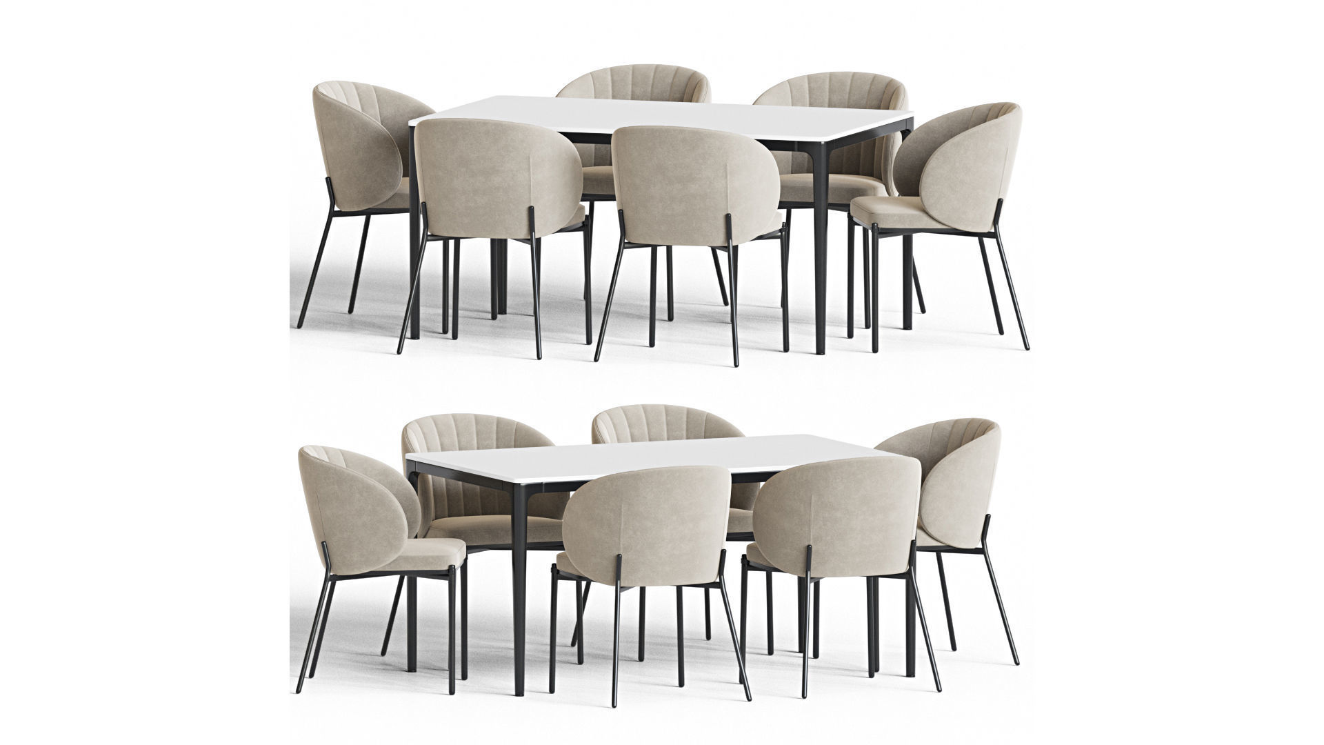 Dining Set 98 3D model_1