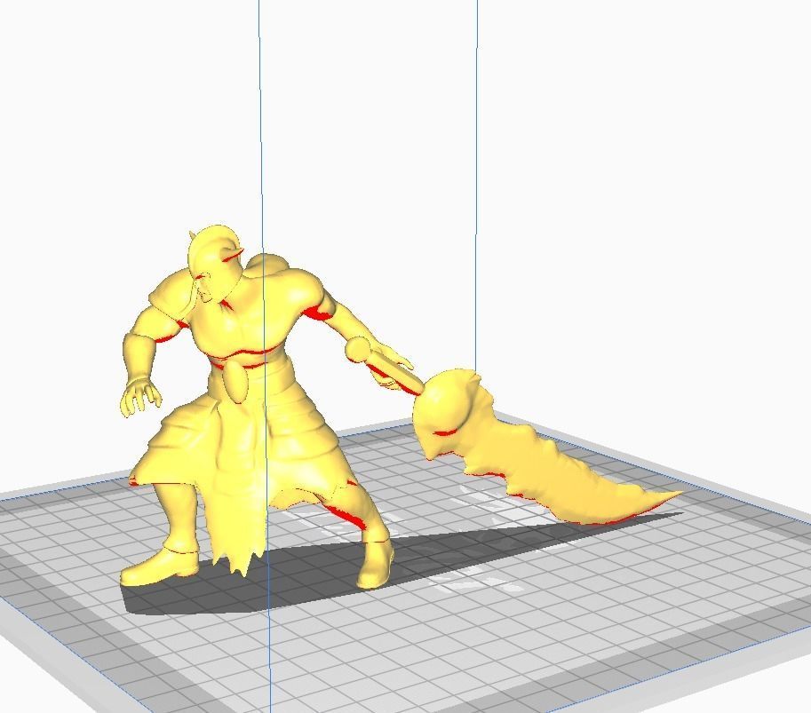 Tryndamere 3D Model man holding sword 3D print model_1