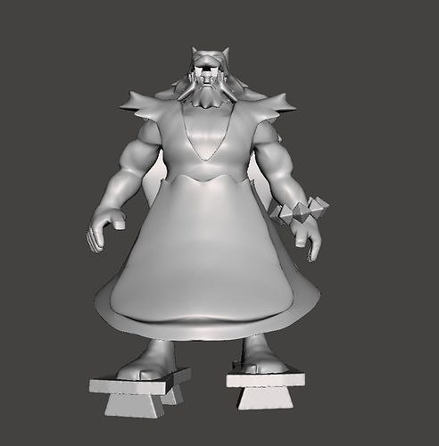 Udyr 3D Model character on platform 3D print model