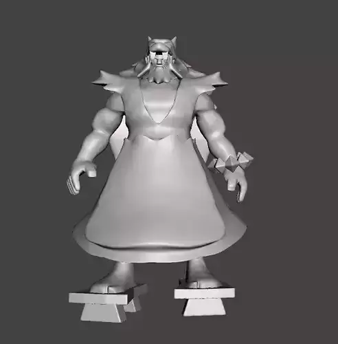 Udyr 3D Model character on platform