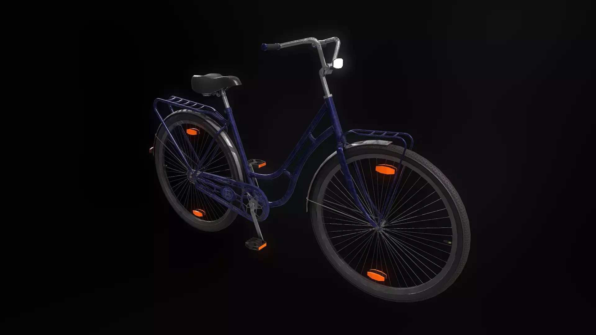 Bicycle game ready Low-poly 3D model