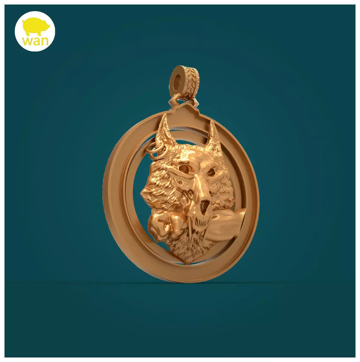 Werewolf Necklace 3D print model_0