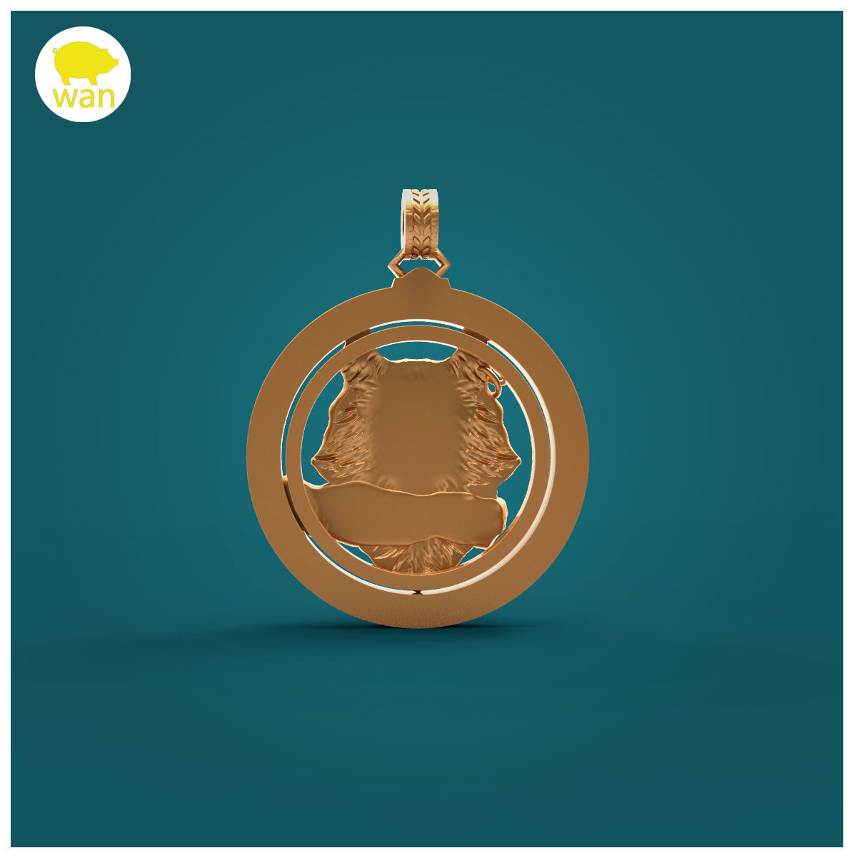 Werewolf Necklace 3D print model_3