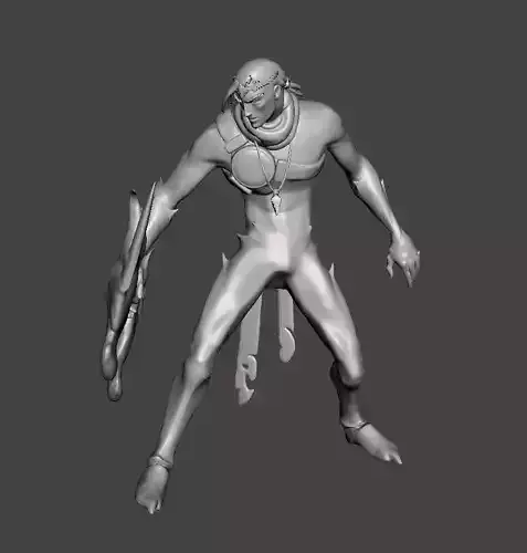 Varus 3D Model man holding gun 3D print model