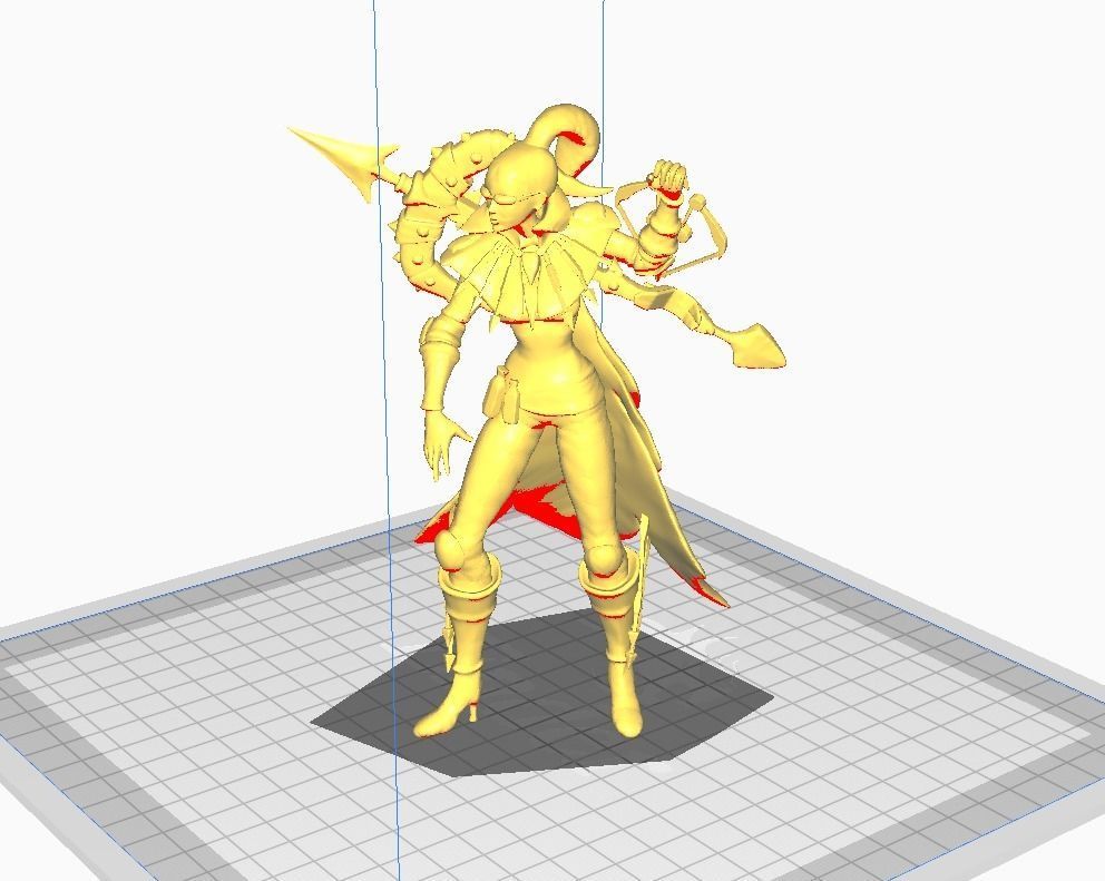 Vayne 3D Model female character on platform 3D print model_2