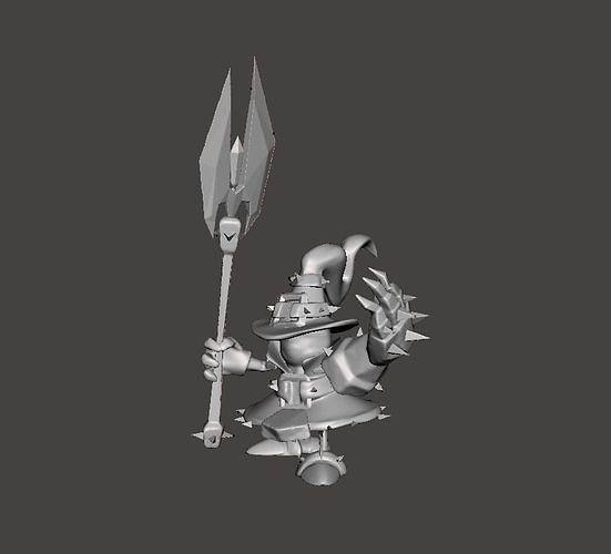 Veigar 3D Model character holding spear 3D print model