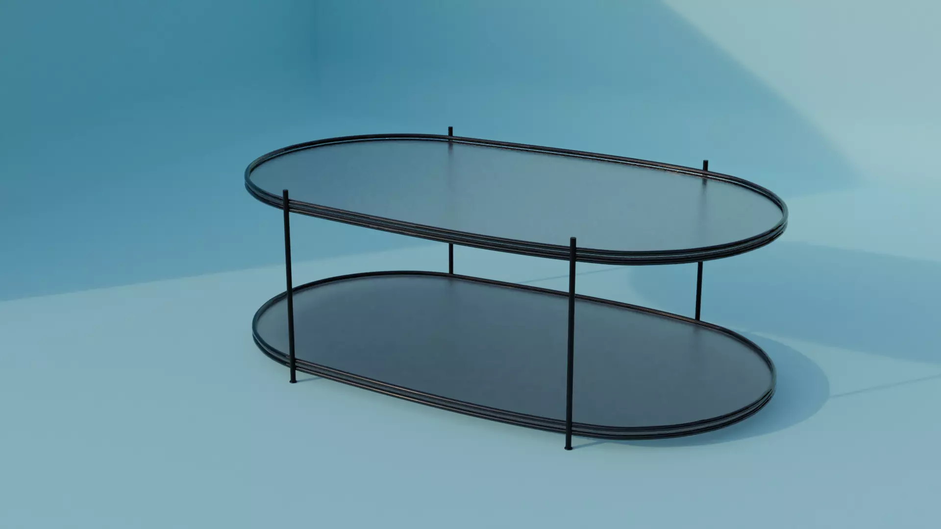 Glass table model Free 3D model_0