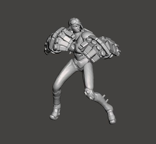 VI 3D Model female fighter 3D print model