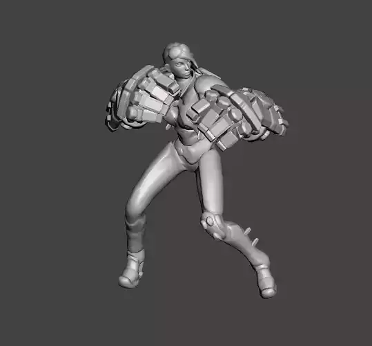 VI 3D Model female fighter 3D print model