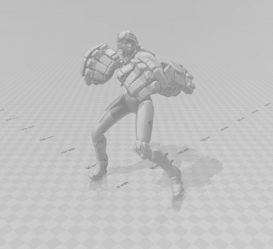 VI 3D Model female fighter 3D print model_1