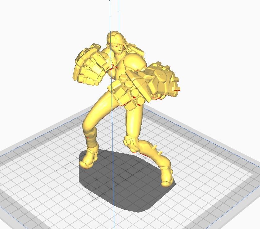 VI 3D Model female fighter 3D print model_2
