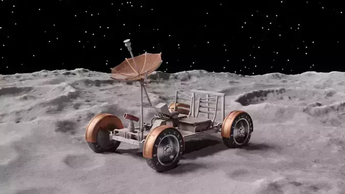 Apollo Lunar Rover Low-poly 3D model