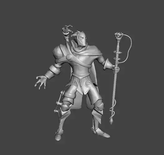 Viktor 3D Model man holding sword