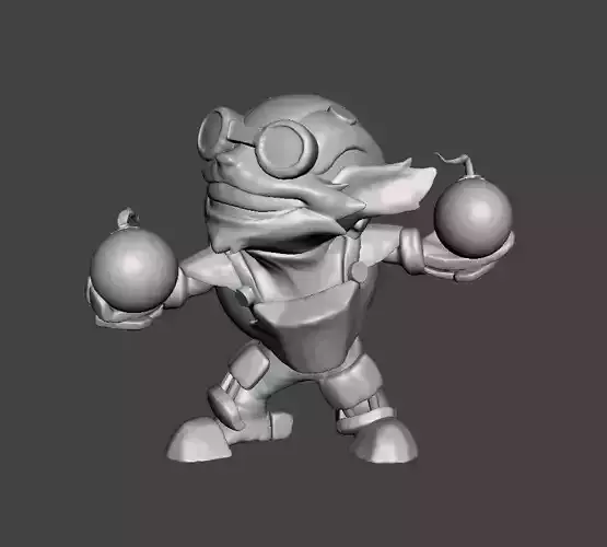 Ziggs 3D Model cartoon character