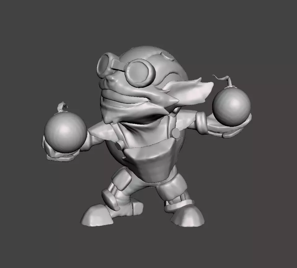 Ziggs 3D Model cartoon character 3D print model_0